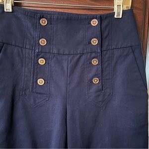 Ralph Lauren Navy High-Waisted Wide Legged Sailor Pants Sz 4